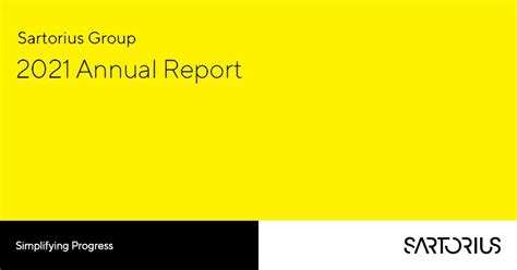 Sartorius presents annual report for 2021.